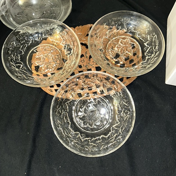 Princess House Fantasia small dessert bowls set of 3 - Picture 5 of 6